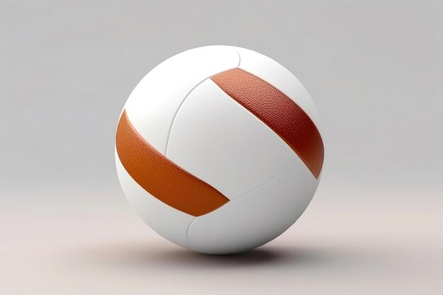 Foto bola de voleibol con fondo blanco inteligencia artificial generativa