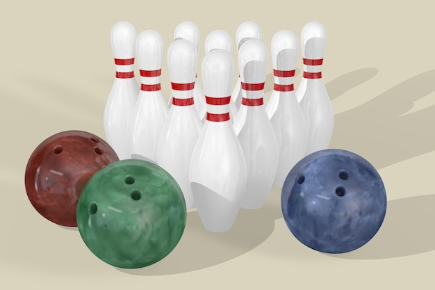 Las bolas y los alfileres de bolos