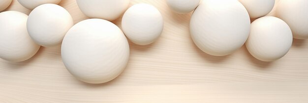 bolas blancas sobre un fondo de textura de madera