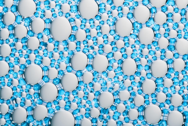 Foto bolas brancas e azuis em um fundo branco