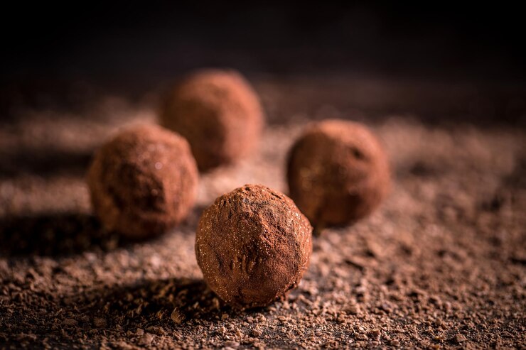 Bolas de chocolate dulce