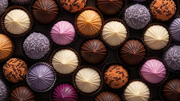 Bolas de doces de chocolate AI generativas fecham o tradicional brigadeiro brasileiro