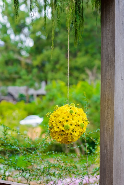 Bolas de flores, linda coroa ornamental em forma de esfera