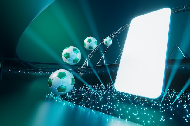 Bolas de futebol objec 3d t design de bola esportiva