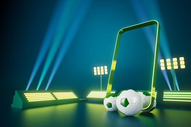 Bolas de futebol objeto esporte bola 3d design elemento de futebol