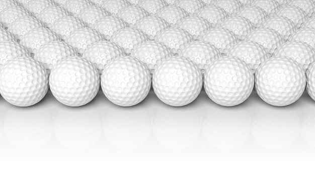 Bolas de golfe isoladas no fundo branco
