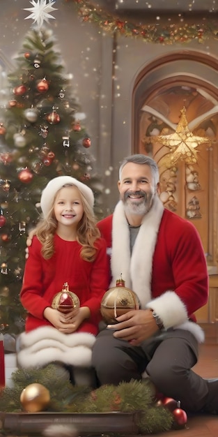 Foto bolas de natal árvores de papai noel desenhos animados inverno amp outros