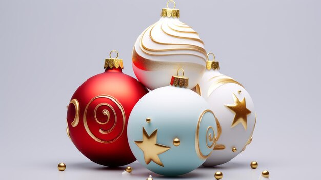 Bolas de Natal Decorações de Árvore de Natal MutiColor Bolas de Nadal em estilo de design moderno