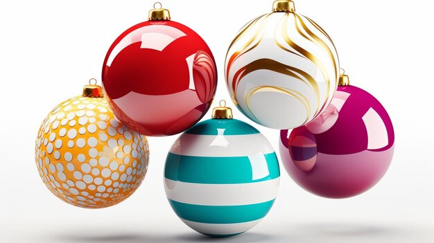 Bolas de Natal elegantes Decorações de árvores de Natal Bolas de Nadal elegantes e modernas MutiColor