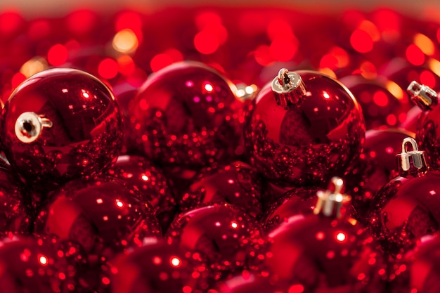 Bolas de Natal vermelhas