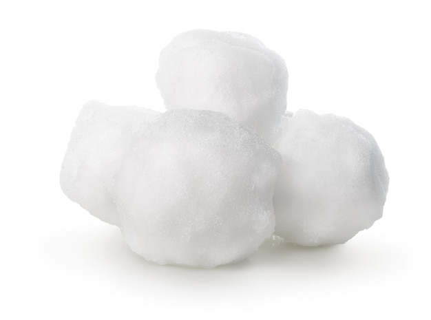 Bolas de neve isoladas em um fundo branco