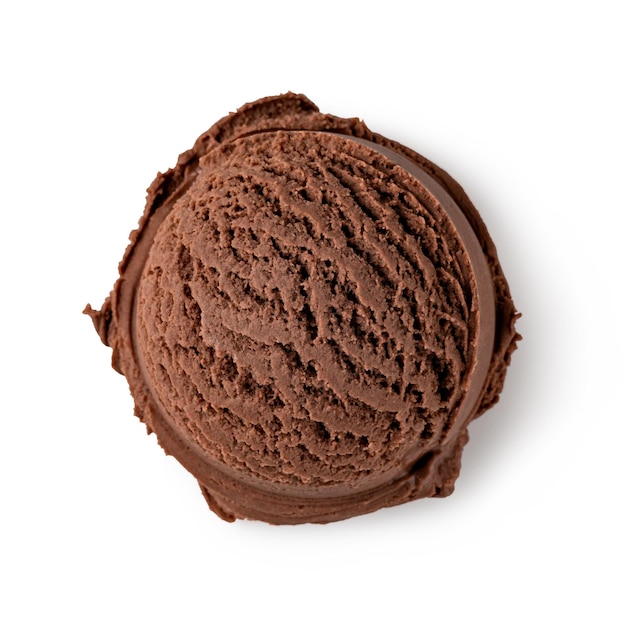 Bolas de sorvete de chocolate