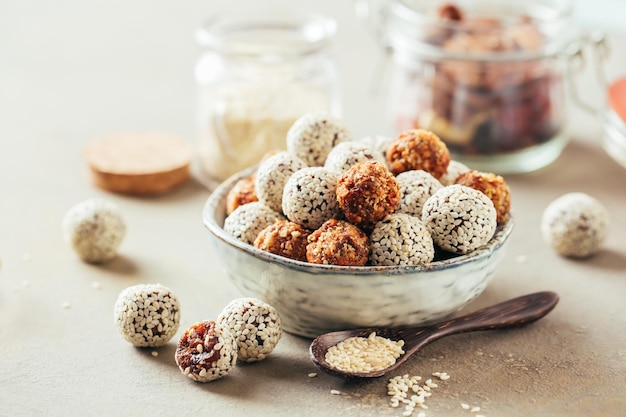 Bolas de energía saludable