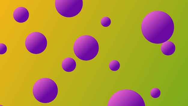 Bolas esféricas moradas o partículas flotando alrededor Ilustración abstracta de una bola morada voladora