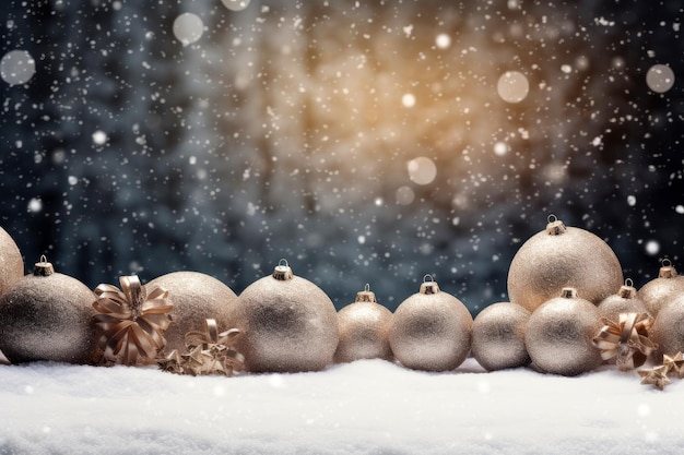 Bolas de Navidad para decorar el árbol Concepto de feliz Navidad y próspero año nuevo