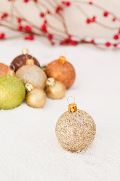 Bolas para a decoração da árvore de Natal