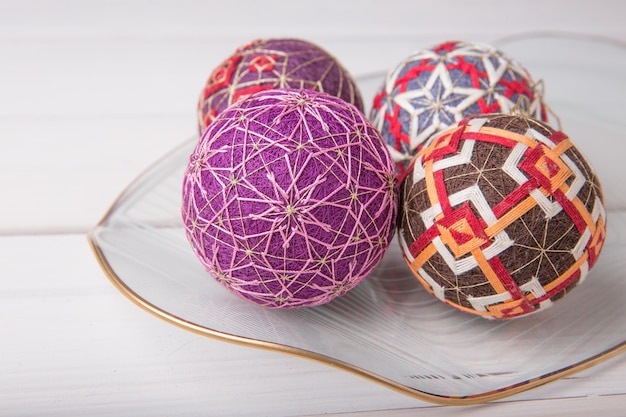 Bolas Temari una bola artesanal al estilo tradicional japonés