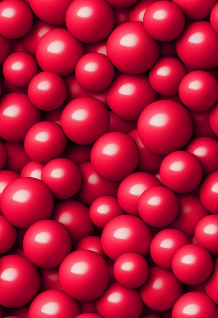 Bolas vermelhas design de fundo abstrato 3d ilustrado