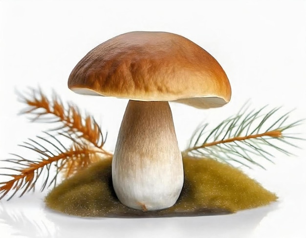 Foto boletus edulis conocido como porcini o porcini es una especie de porcini de la familia boletaceae