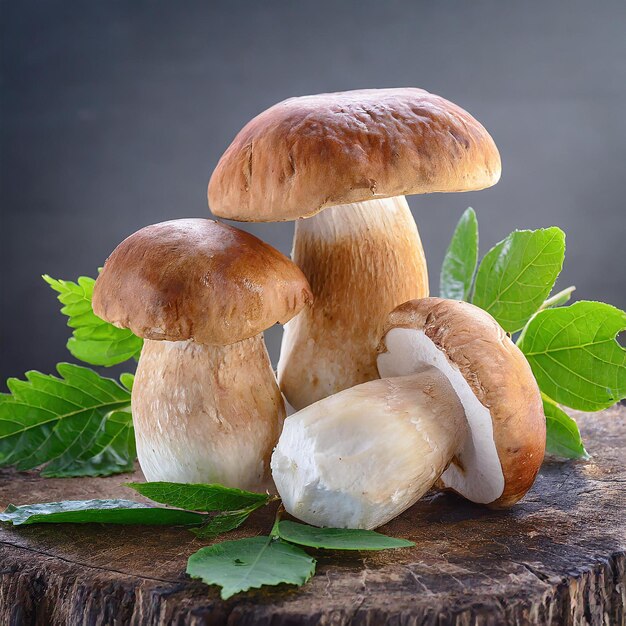 Foto boletus edulis isolado em fundo branco caminho de corte