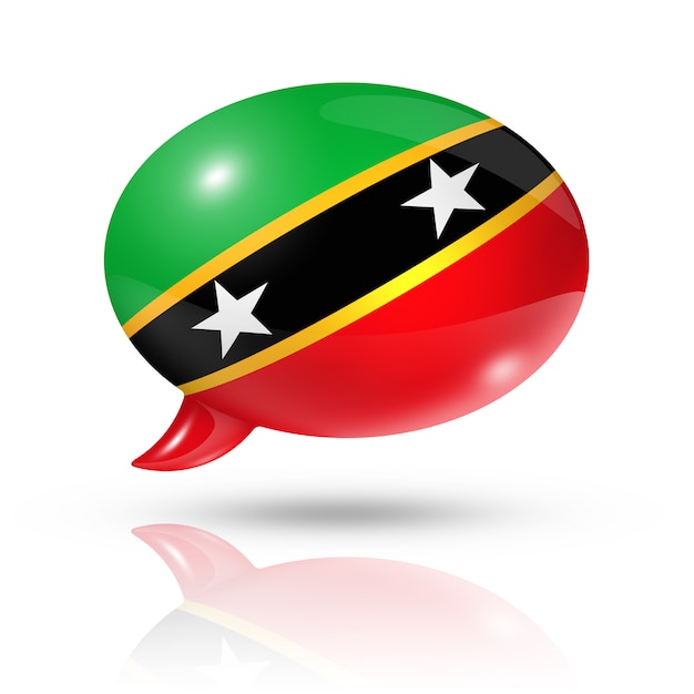 Bolha de discurso de bandeira de São Cristóvão e Nevis