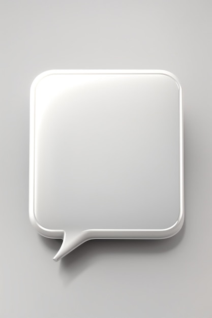 Foto bolha de fala 3d em branco quadrado arredondado branco