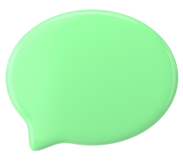 Bolha de fala Ilustração 3D de bolha de chat