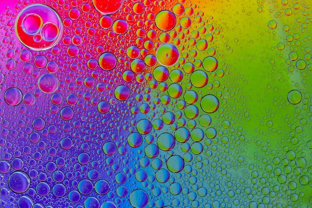 bolha de óleo de cor completa