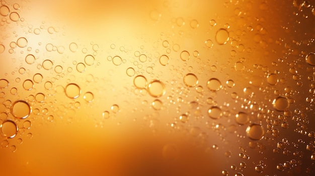 bolhas de cerveja dourada fundo de gota de água