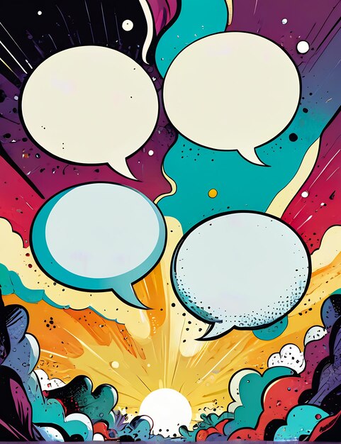bolhas de fala cômicas bolhas de conversa com diálogo