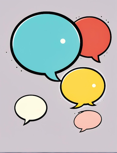 Foto bolhas de fala cômicas bolhas de conversa com diálogo