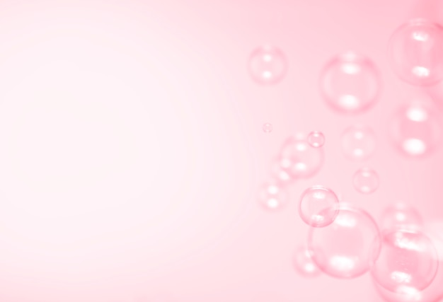 bolhas de sabão no fundo rosa