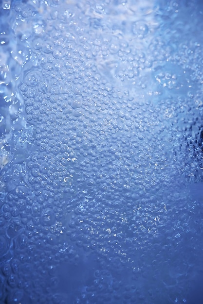 Foto bolhas de textura de água azul e água borbulhante