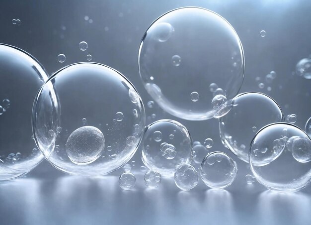 bolhas transparentes Abstrato bonito fundo generativo ai arte de ilustração