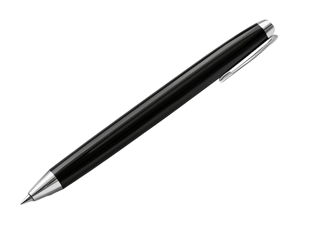 un bolígrafo negro y plateado