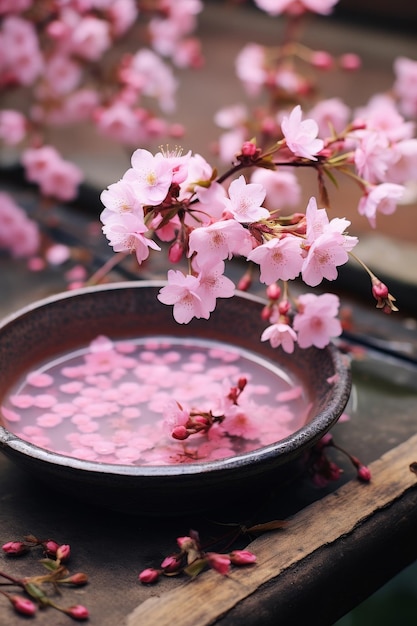 Bolinha líquida rosa na mesa