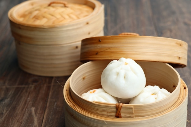 Foto bolinho chinês cozido no vapor pãezinhos