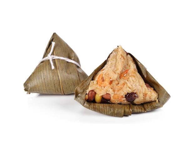 Bolinho de Arroz Chinês Asiático Zongzi geralmente tomado durante a ocasião do festival