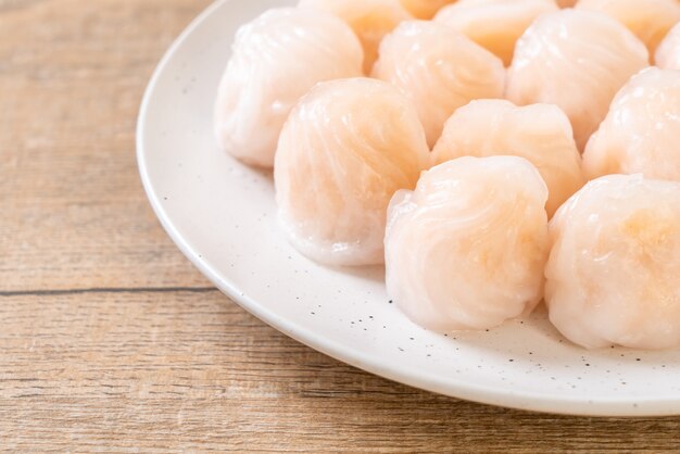 Bolinho de camarão cozido no vapor chinês