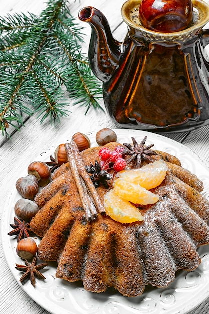 Bolinho de chocolate de natal