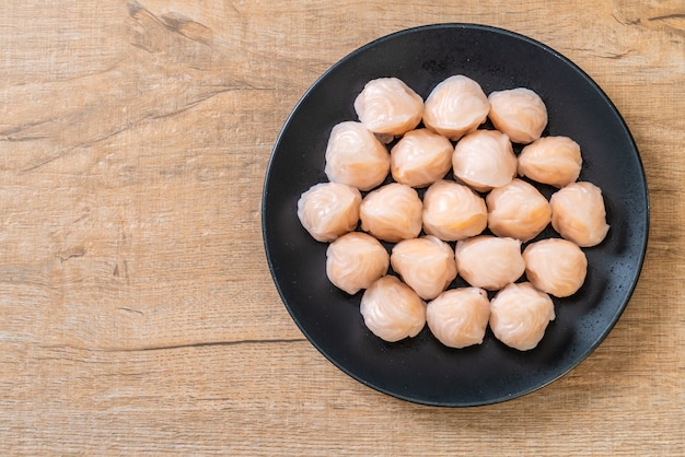 bolinho de massa cozinhado camarão chinês