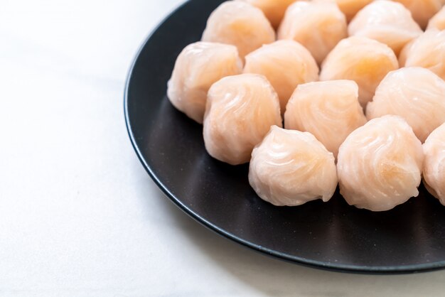 bolinho de massa cozinhado camarão chinês