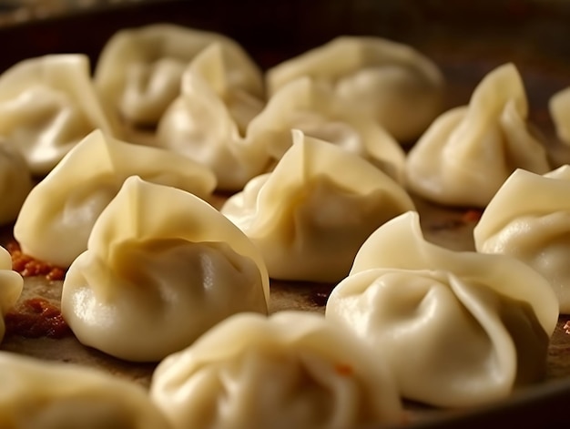 Bolinhos cheios de carne moída ou puré de batatas