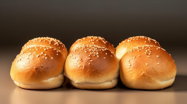 bolinhos com sementes de gergelim em uma mesa