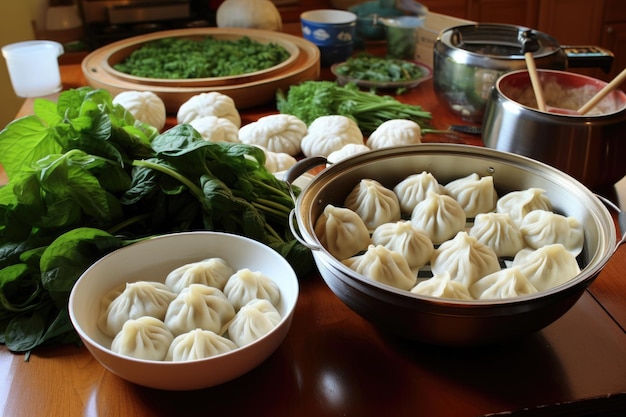 Bolinhos crus prontos para cozinhar