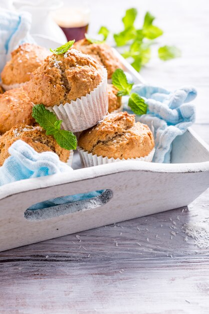 Bolinhos de canela caseiros de coco