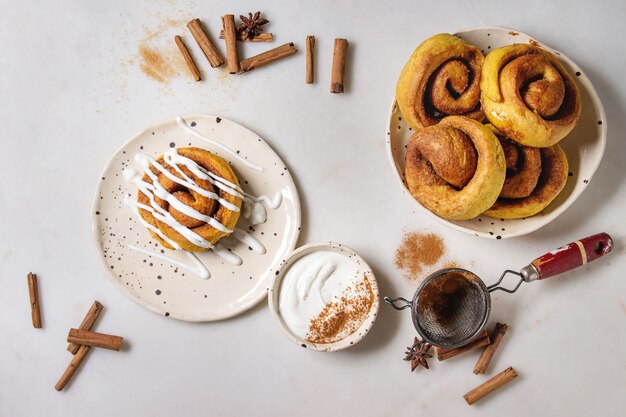 Bolinhos de canela de abóbora