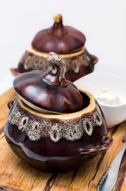 Bolinhos de massa com batata e creme de leite