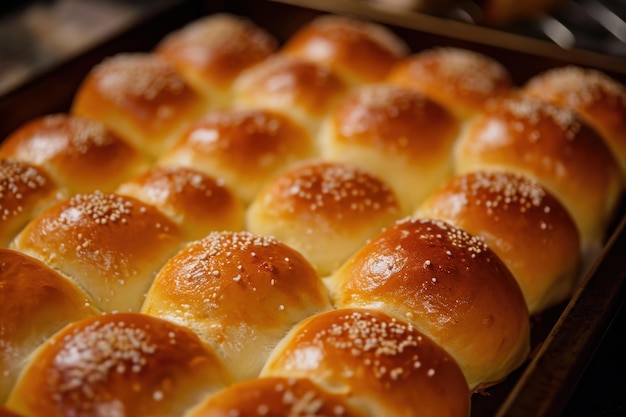 Bolinhos de pão assados de castanho dourado Gerar Ai