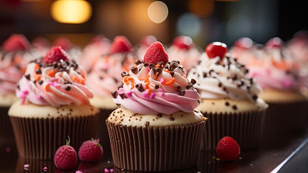 Bolinhos deliciosos com creme.